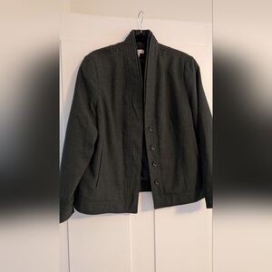 Coldwater Creek Moss Green Wool blend Jacket/Blazer Petite 16